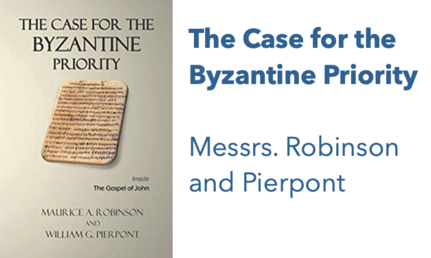 The Case for the Byzantine Priority by Robinson and Pierpont